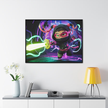 Neon Ninja Unleashed - Gallery Canvas Wraps, Horizontal Frame