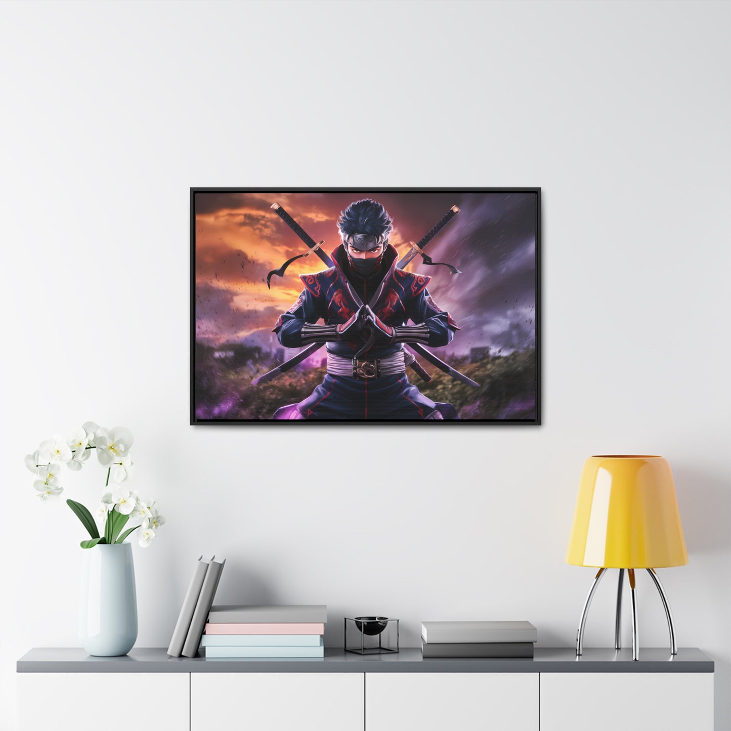 Shadow of the Crimson Ninja - Gallery Canvas Wraps, Horizontal Frame