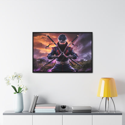 Shadow of the Crimson Ninja - Gallery Canvas Wraps, Horizontal Frame