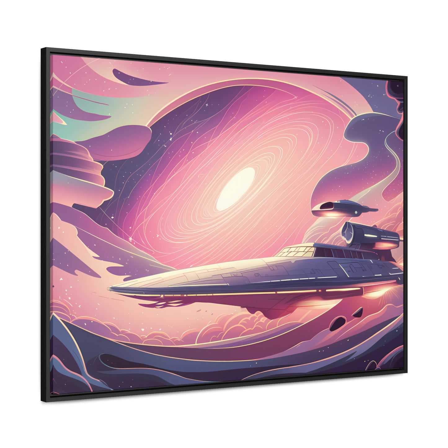 Voyage Through the Cosmic Vortex - Gallery Canvas Wraps, Horizontal Frame