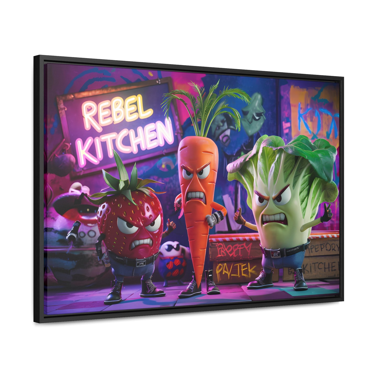 Rebel Veggie Squad - Gallery Canvas Wraps, Horizontal Frame