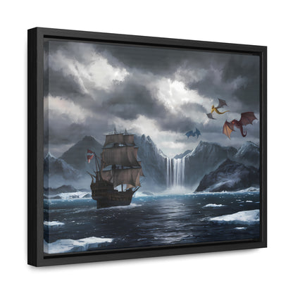 "The Voyage to Dragon's Fjord" - Gallery Canvas Wraps, Horizontal Frame