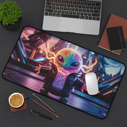 Cute glowing energy Alien - Desk Mat