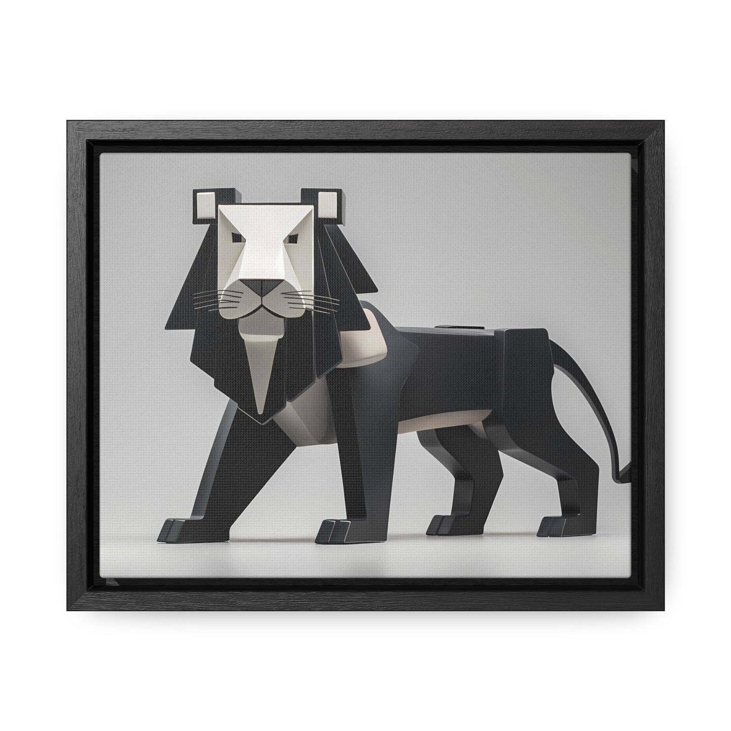 Regal Geometric Lion - Gallery Canvas Wraps, Horizontal Frame