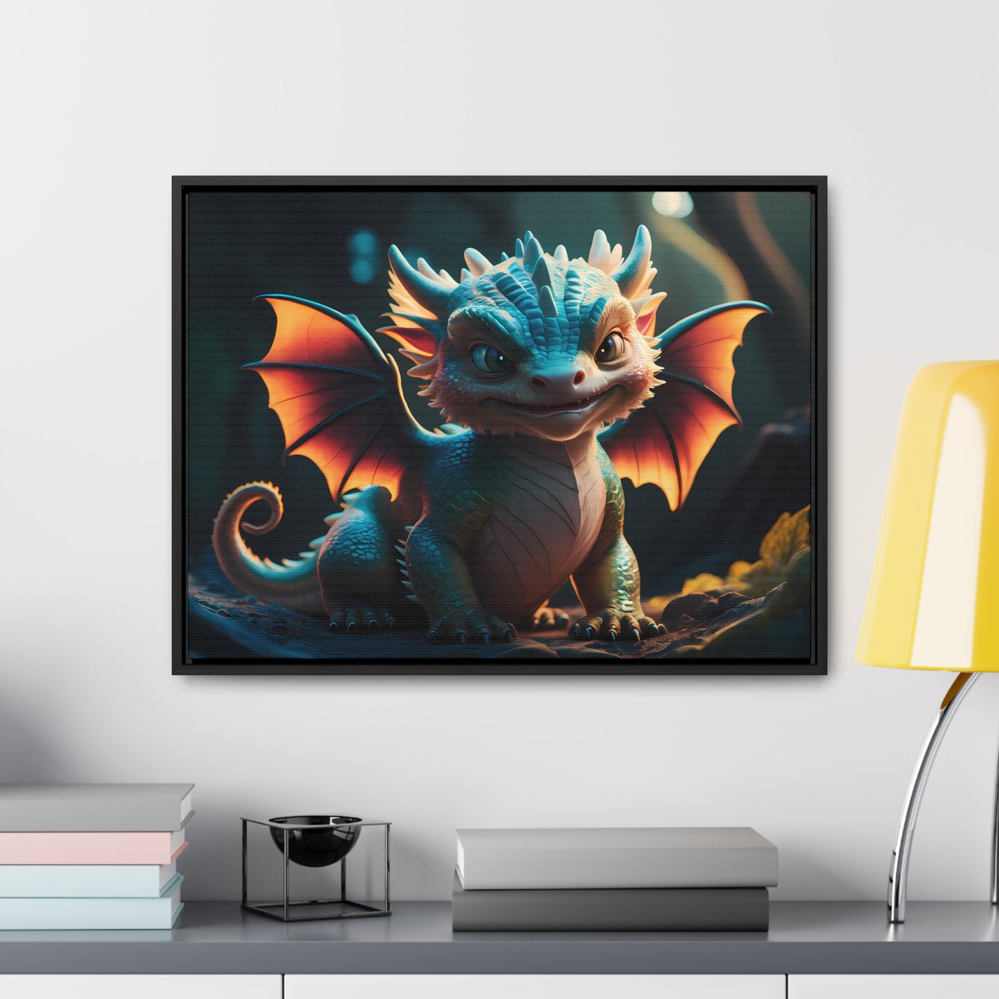 "Forest Guardian Hatchling" - Gallery Canvas Wraps, Horizontal Frame