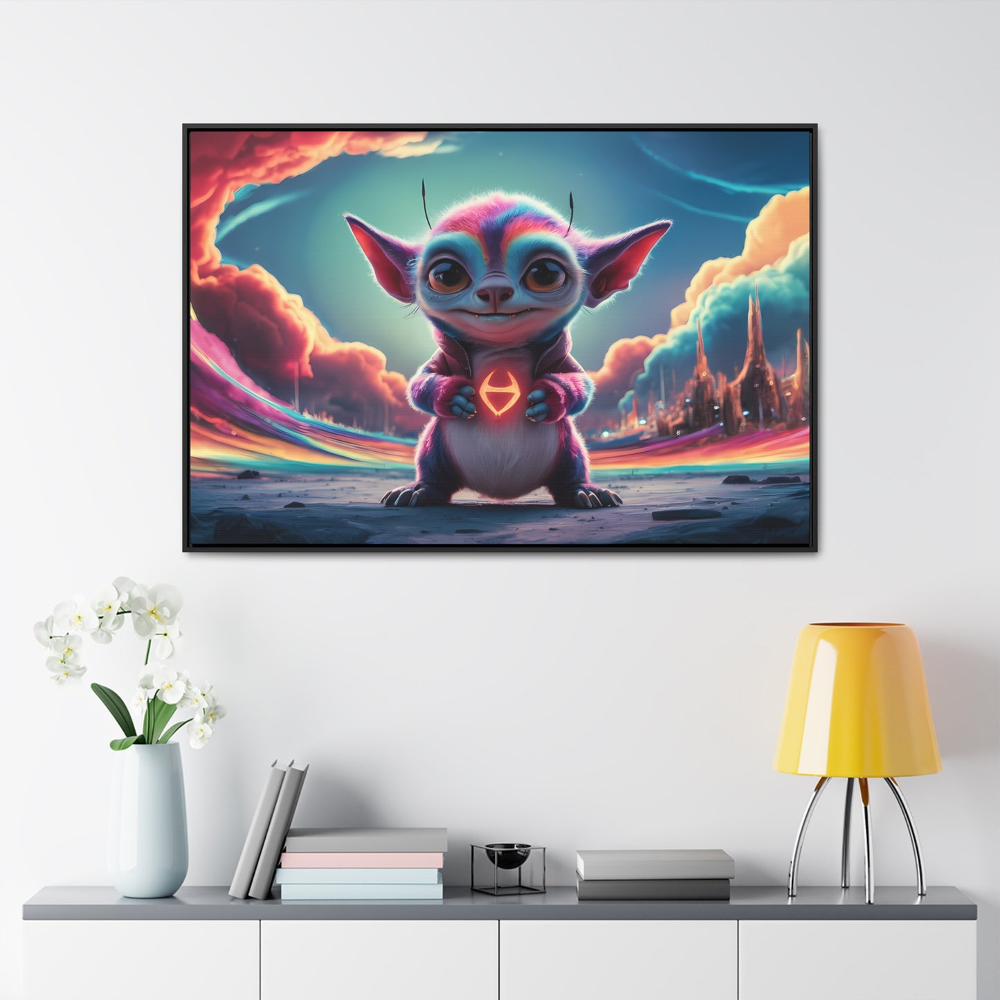 Guardian of the Cosmic Heart - Gallery Canvas Wraps, Horizontal Frame