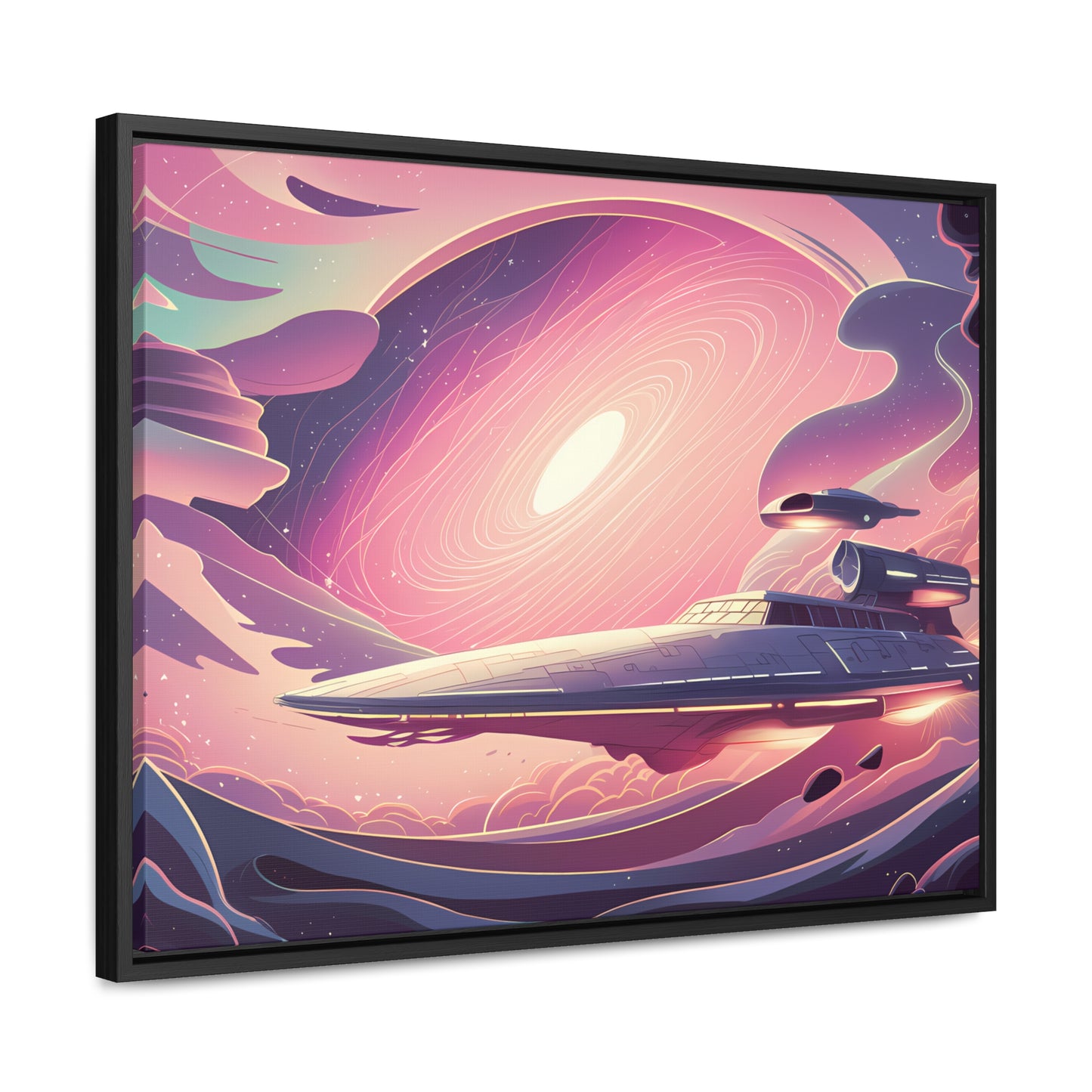 Voyage Through the Cosmic Vortex - Gallery Canvas Wraps, Horizontal Frame