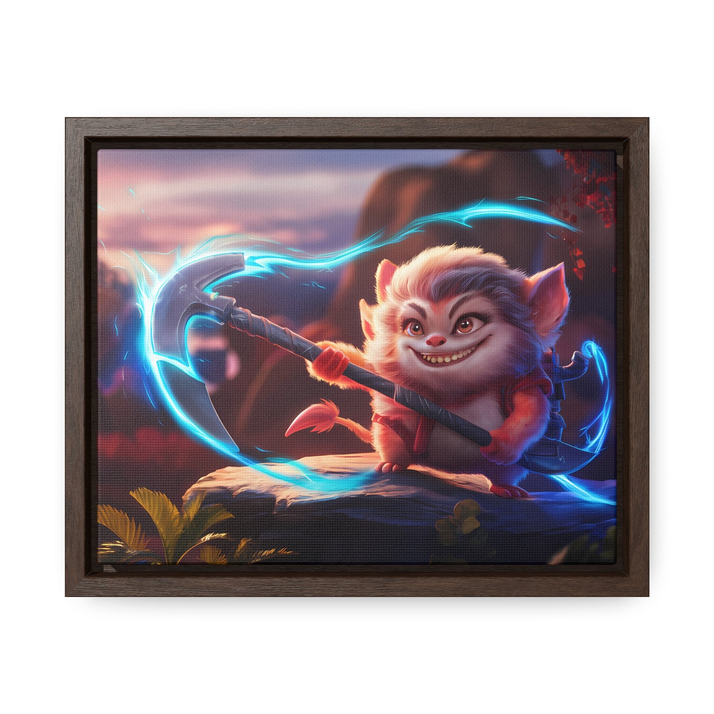 "Glowblade Guardian" - Gallery Canvas Wraps, Horizontal Frame