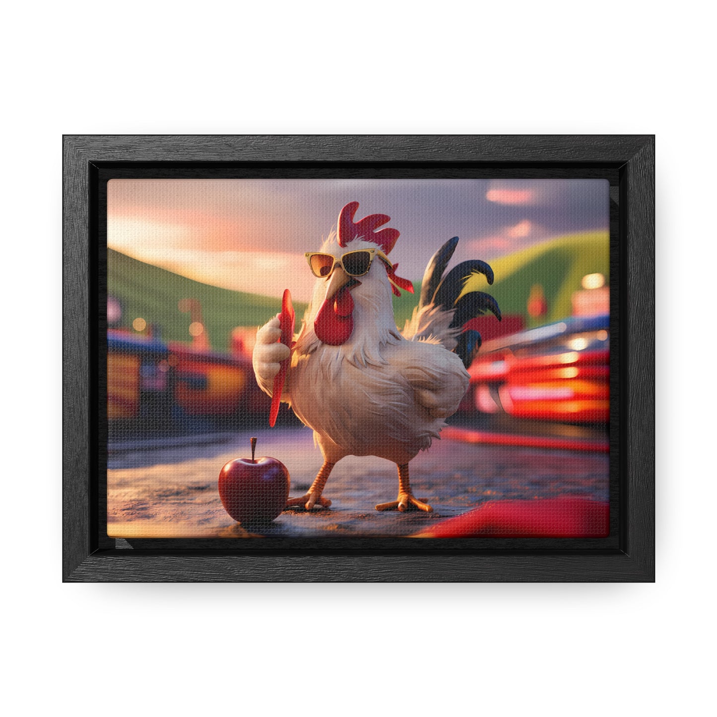 Cool Rooster at the Carnival - Gallery Canvas Wraps, Horizontal Frame