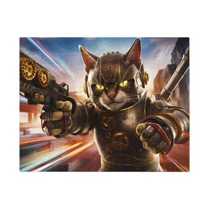 Cyber Feline Enforcer - Jigsaw Puzzle (30, 110, 252, 500,1000-Piece)