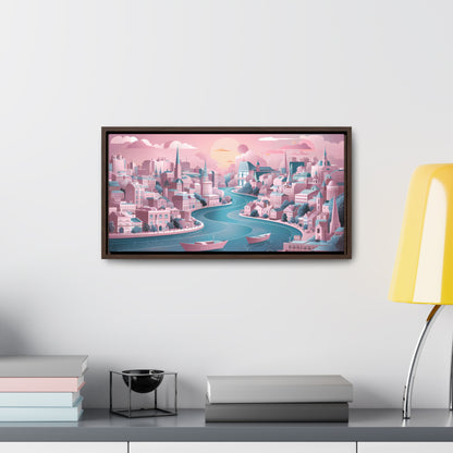 Serene City at Dawn - Gallery Canvas Wraps, Horizontal Frame