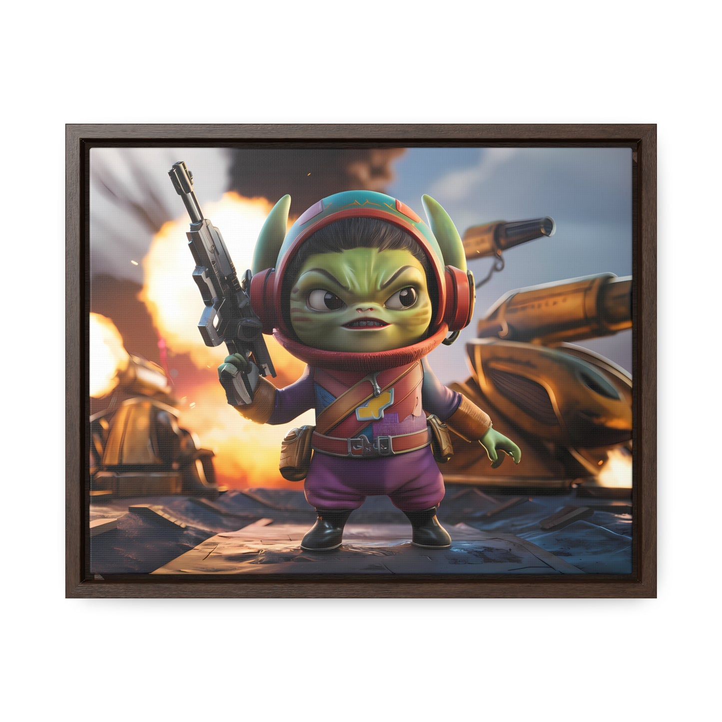 "Galactic Gremlin Commander" - Gallery Canvas Wraps, Horizontal Frame