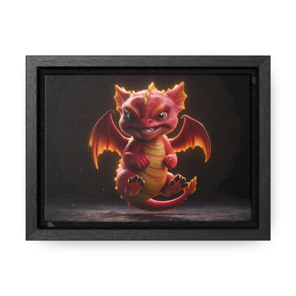 "Fiery Little Guardian" - Gallery Canvas Wraps, Horizontal Frame
