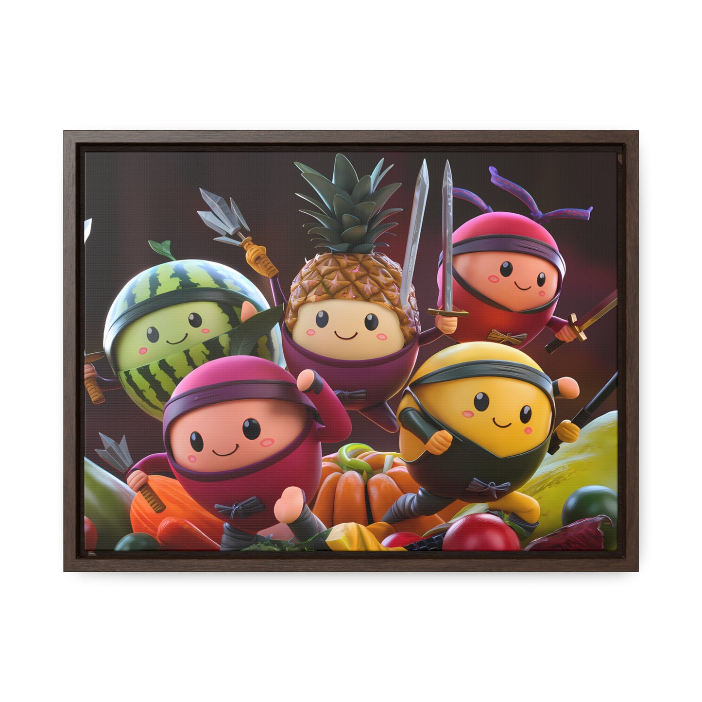 Fruit Ninja Warriors - Gallery Canvas Wraps, Horizontal Frame