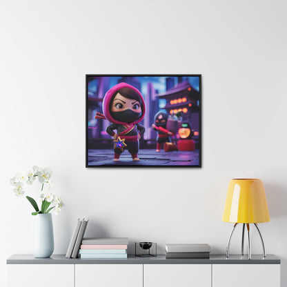 "Midnight Ninja Adventure" - Gallery Canvas Wraps, Horizontal Frame