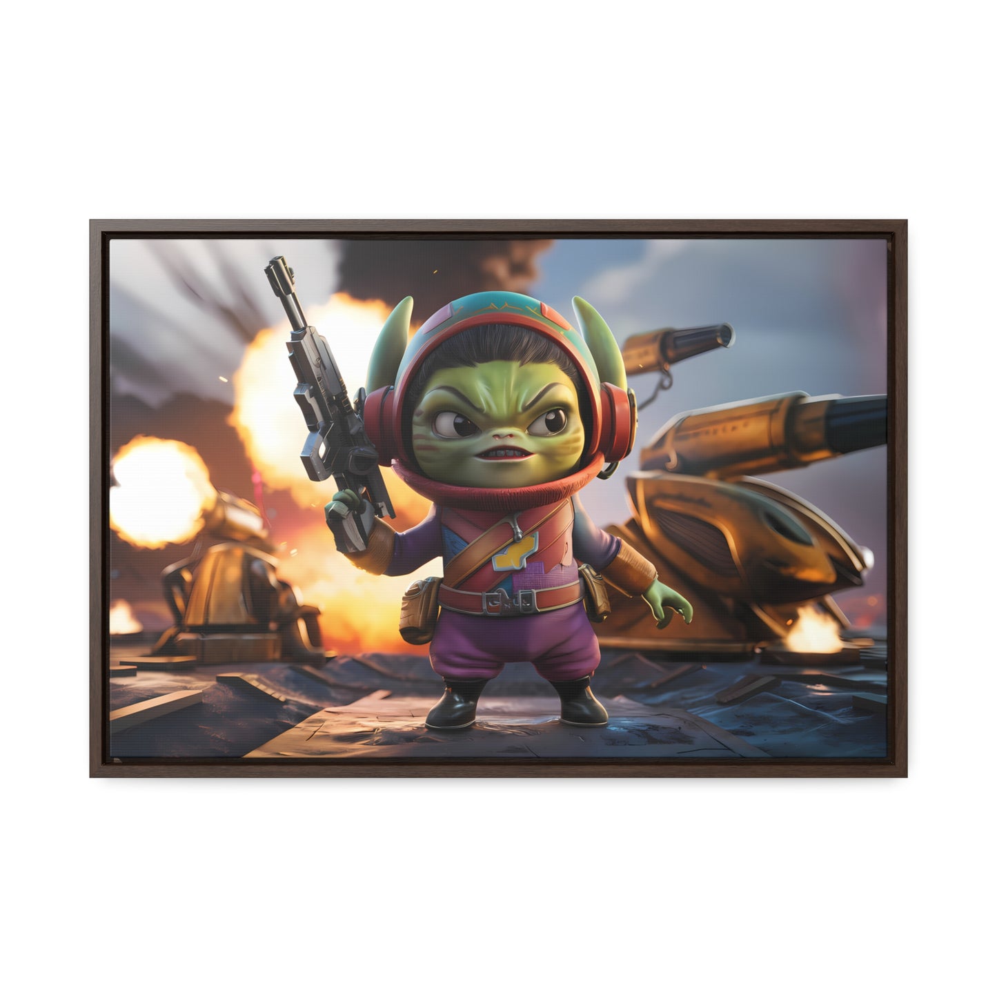 "Galactic Gremlin Commander" - Gallery Canvas Wraps, Horizontal Frame