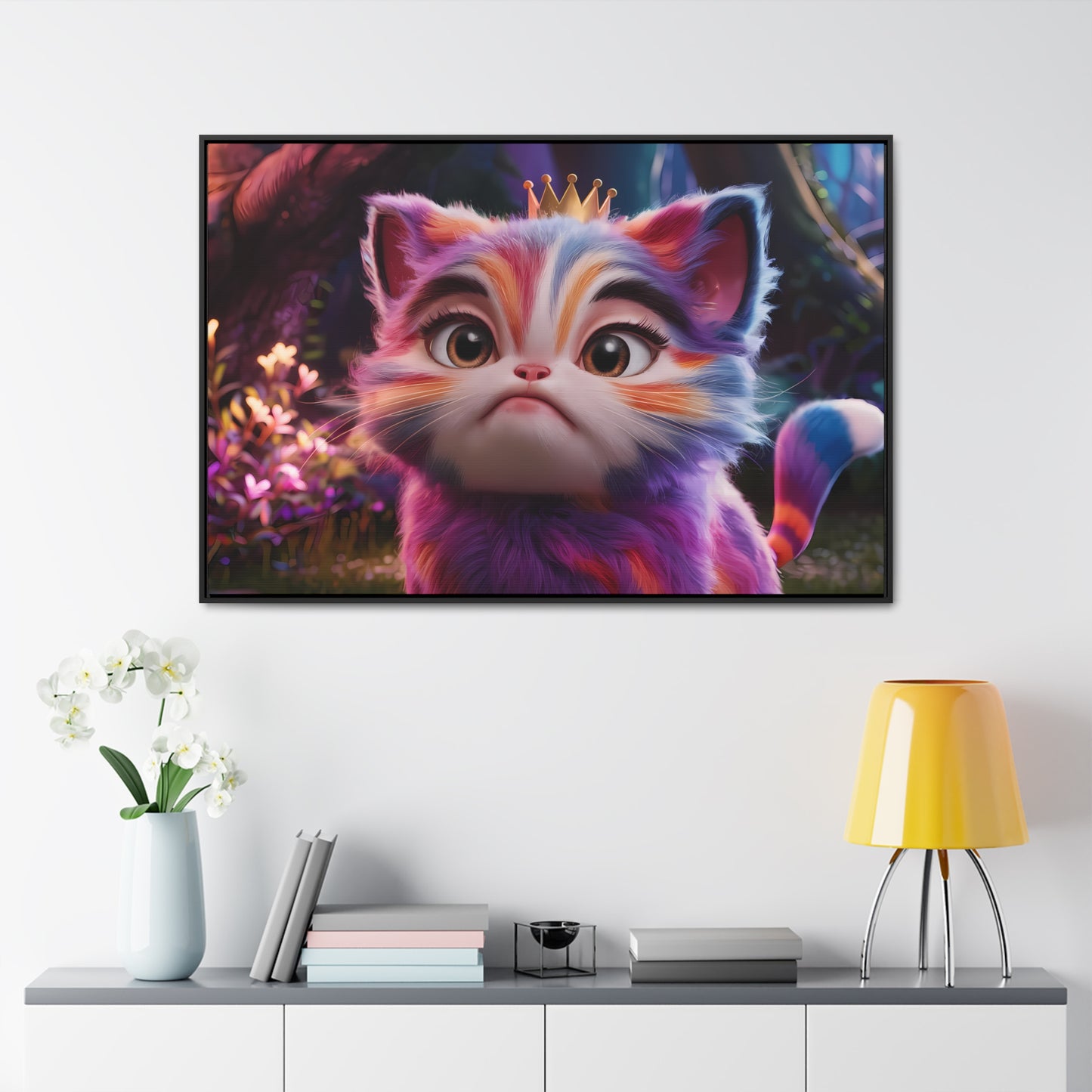 Regal Whiskers in the Enchanted Forest - Gallery Canvas Wraps, Horizontal Frame