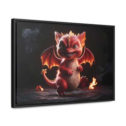 "Fiery Little Guardian" - Gallery Canvas Wraps, Horizontal Frame