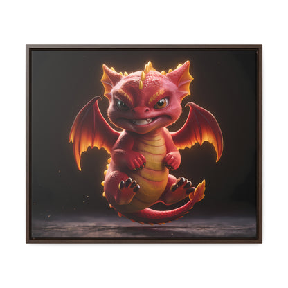 "Fiery Little Guardian" - Gallery Canvas Wraps, Horizontal Frame