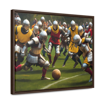 Medieval Football Battle - Gallery Canvas Wraps, Horizontal Frame