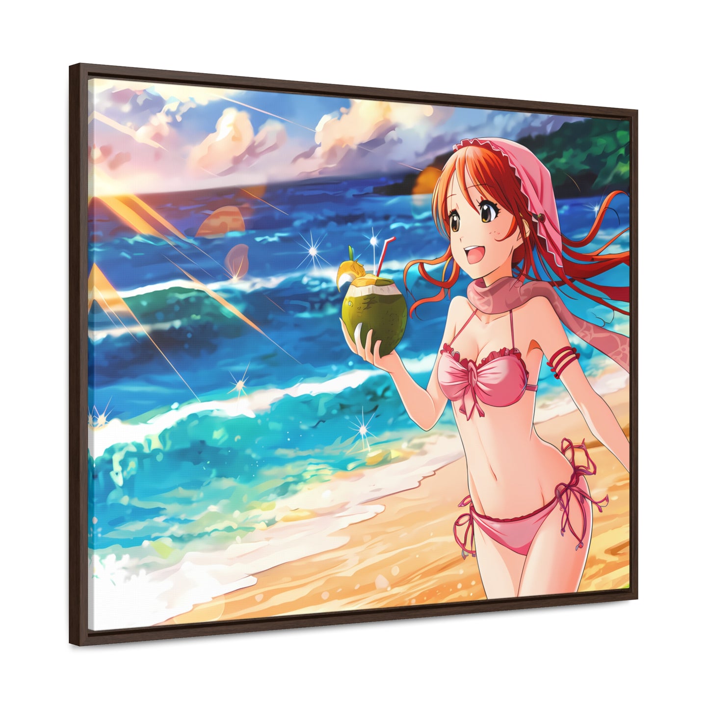 Sunset Shores and Summer Smiles - Gallery Canvas Wraps, Horizontal Frame