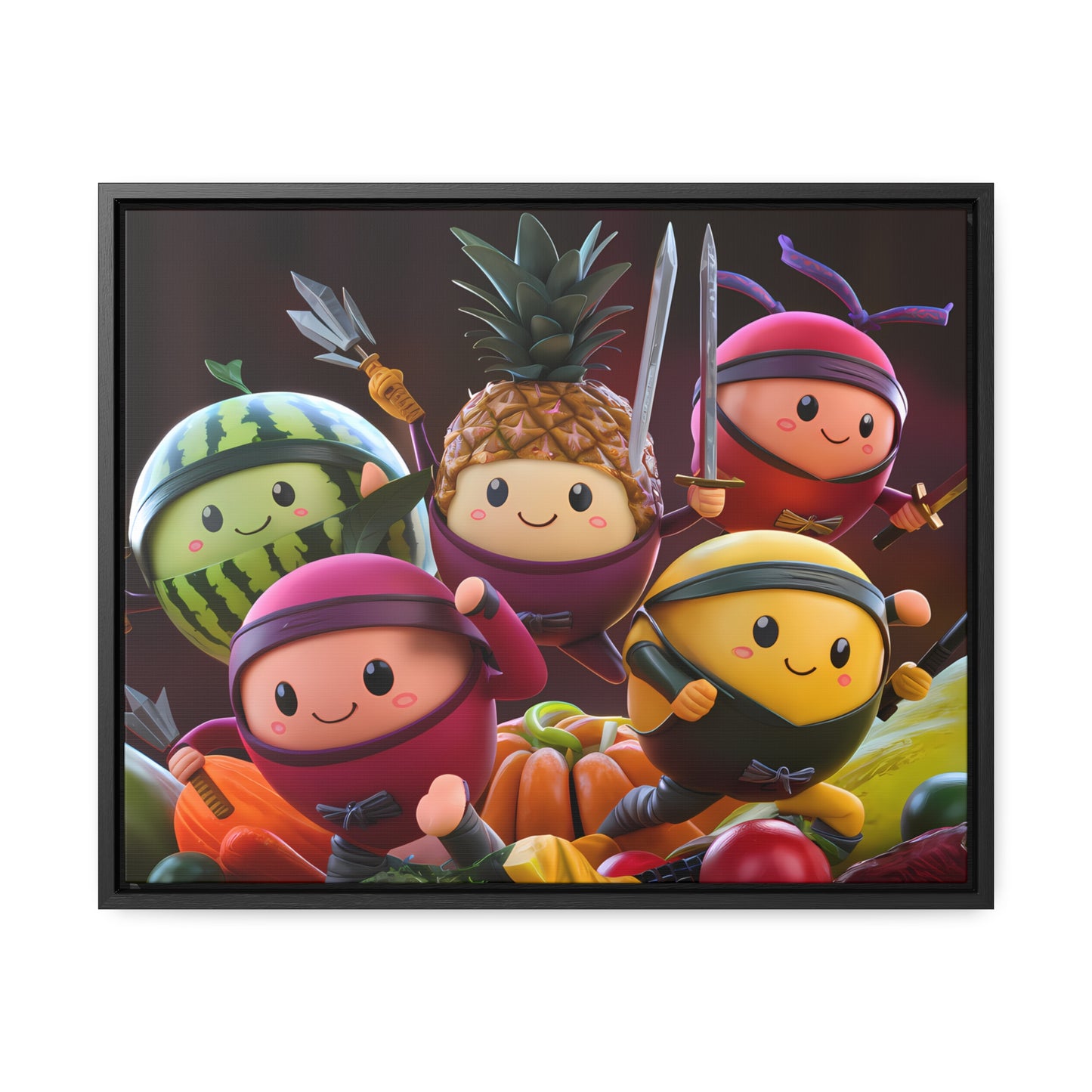 Fruit Ninja Warriors - Gallery Canvas Wraps, Horizontal Frame