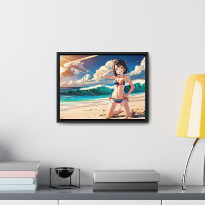Sunlit Shores of Joy - Gallery Canvas Wraps, Horizontal Frame