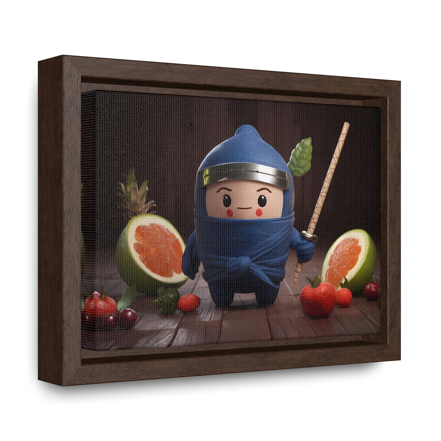 Ninja Fruit Guardian - Gallery Canvas Wraps, Horizontal Frame