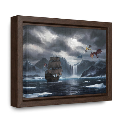 "The Voyage to Dragon's Fjord" - Gallery Canvas Wraps, Horizontal Frame