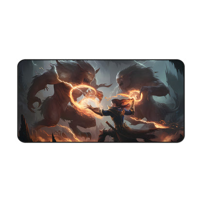 Fighting Fire Mage - Desk Mat