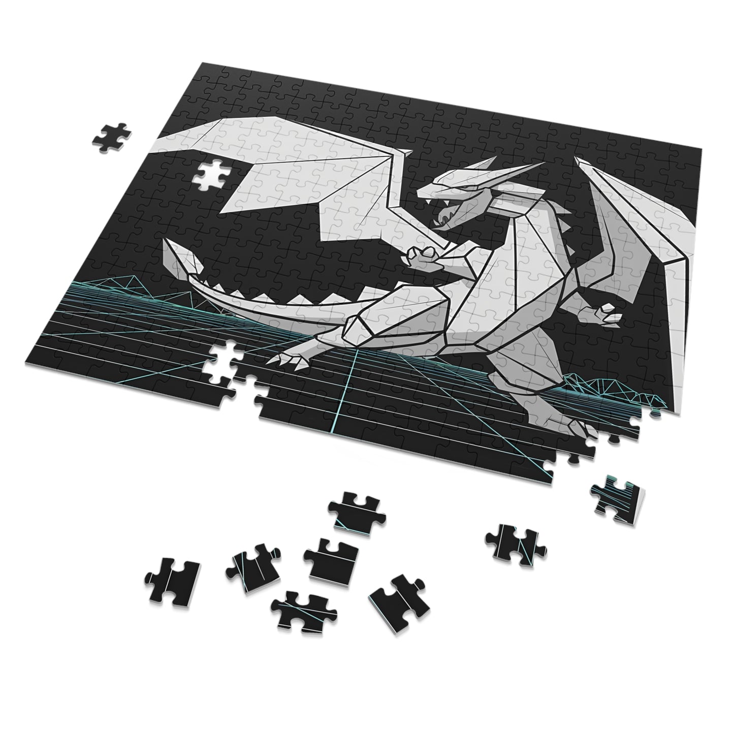 Origami Cyber Dragon - Jigsaw Puzzle (30, 110, 252, 500,1000-Piece)