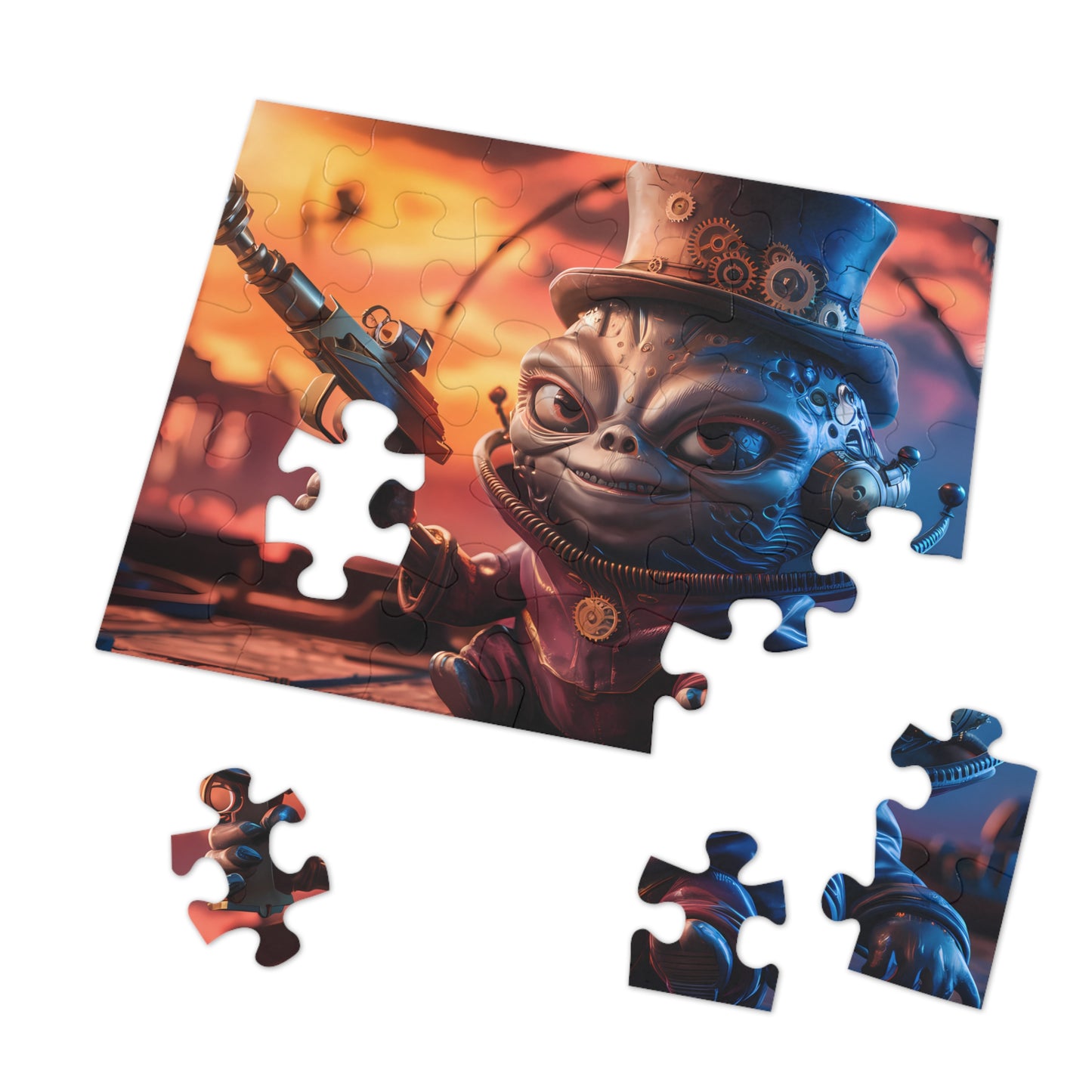 Alien Steampunk Showdown - Jigsaw Puzzle (30, 110, 252, 500,1000-Piece)