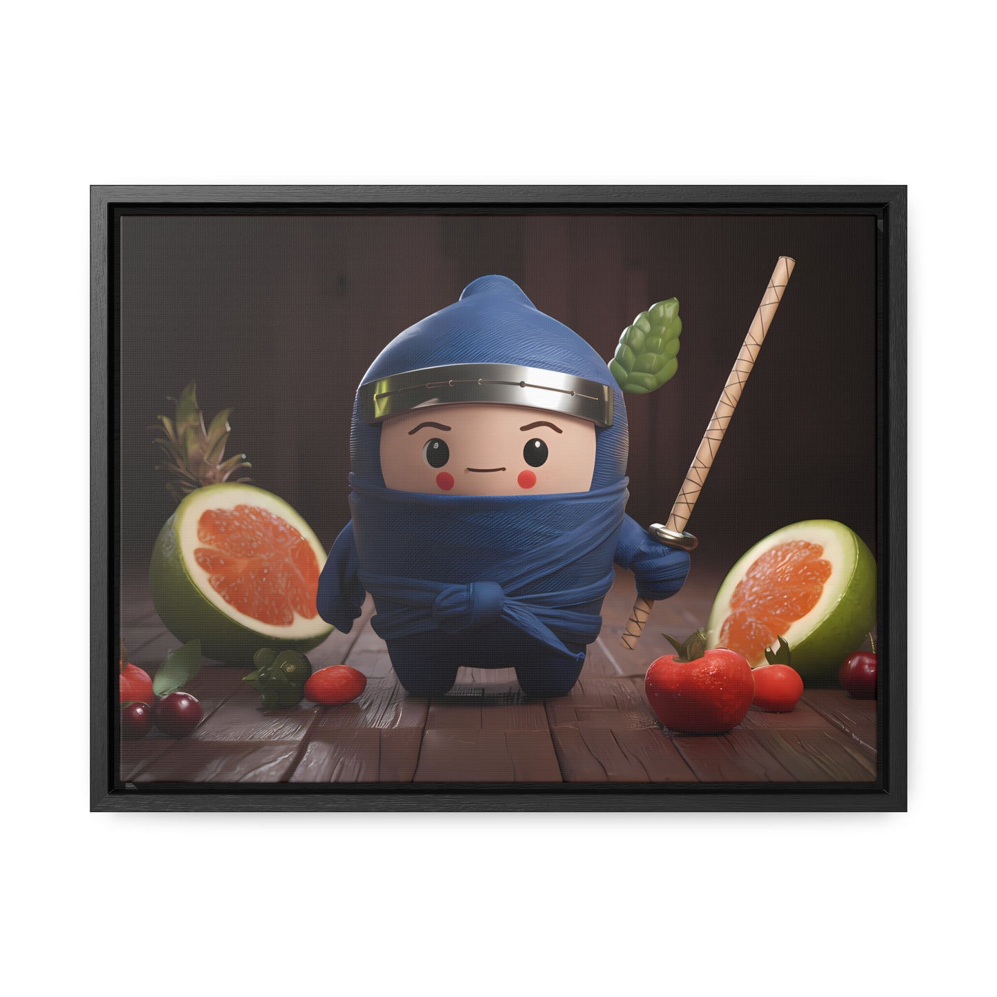 Ninja Fruit Guardian - Gallery Canvas Wraps, Horizontal Frame