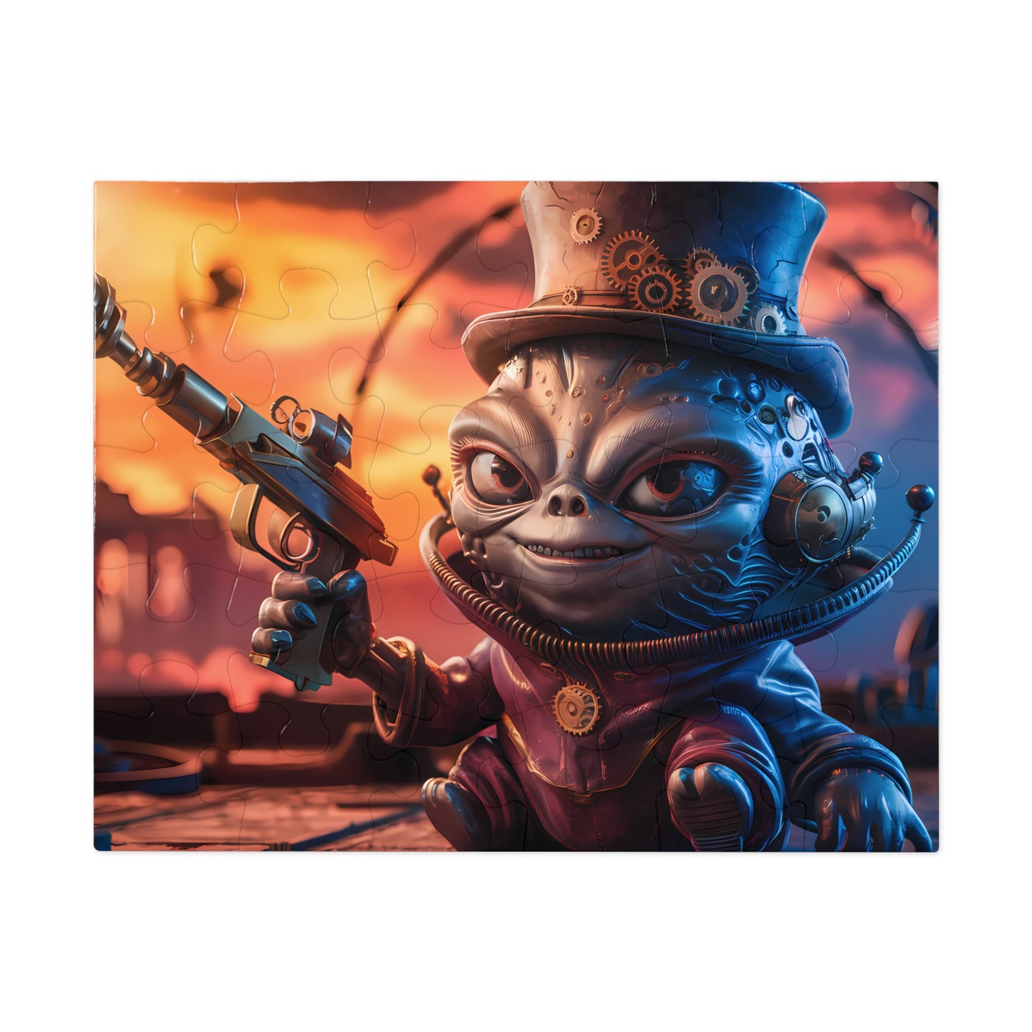 Alien Steampunk Showdown - Jigsaw Puzzle (30, 110, 252, 500,1000-Piece)