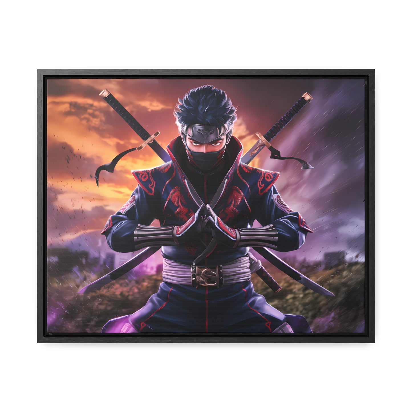 Shadow of the Crimson Ninja - Gallery Canvas Wraps, Horizontal Frame