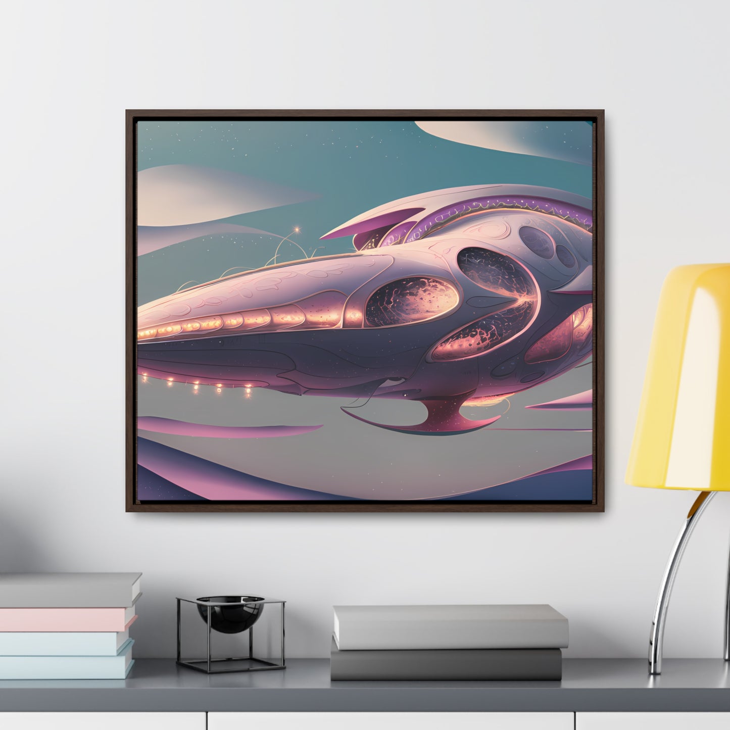 Voyage of the Celestial Whale - Gallery Canvas Wraps, Horizontal Frame