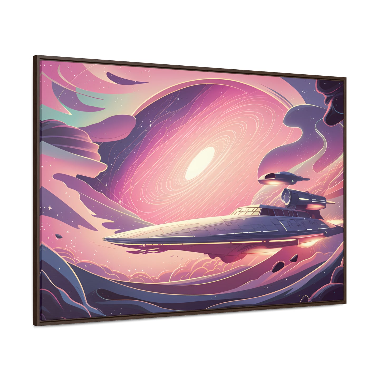 Voyage Through the Cosmic Vortex - Gallery Canvas Wraps, Horizontal Frame