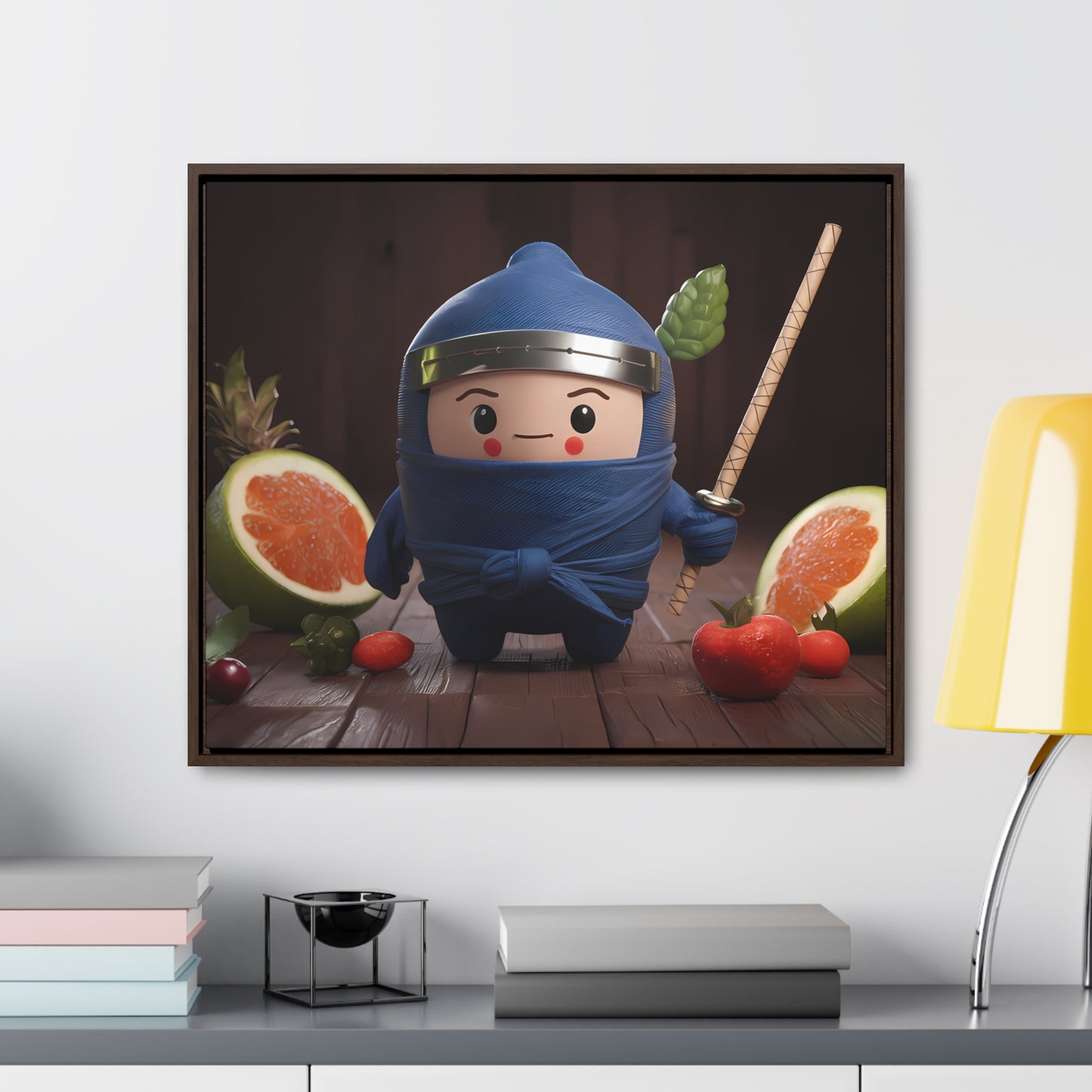 Ninja Fruit Guardian - Gallery Canvas Wraps, Horizontal Frame