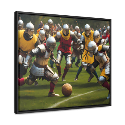 Medieval Football Battle - Gallery Canvas Wraps, Horizontal Frame