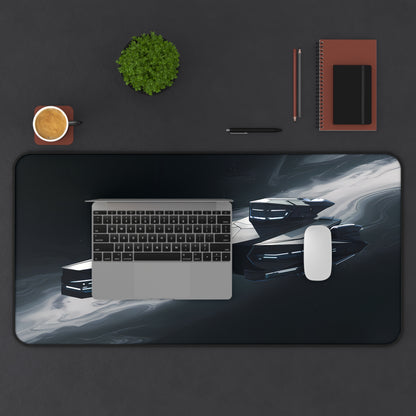 Gray Space Ship - Desk Mat