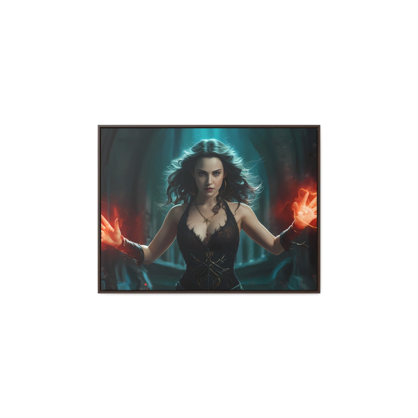 Sorceress of the Crimson Flame - Gallery Canvas Wraps, Horizontal Frame