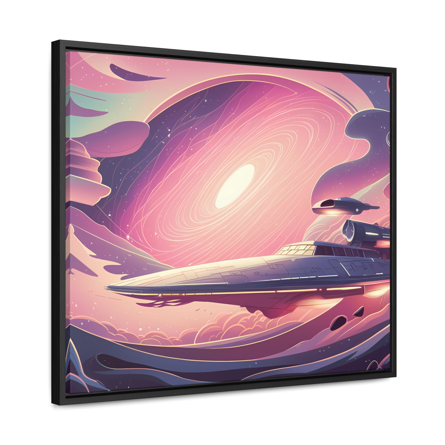 Voyage Through the Cosmic Vortex - Gallery Canvas Wraps, Horizontal Frame