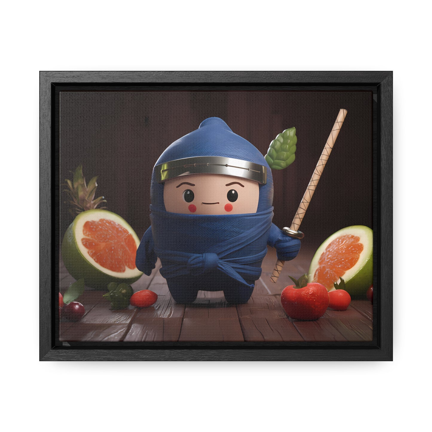 Ninja Fruit Guardian - Gallery Canvas Wraps, Horizontal Frame