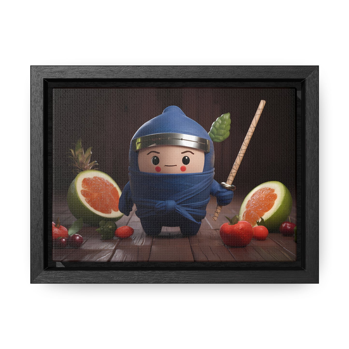 Ninja Fruit Guardian - Gallery Canvas Wraps, Horizontal Frame