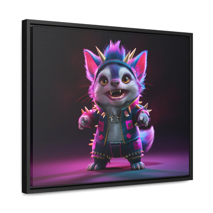 Punk Feline Fury - Gallery Canvas Wraps, Horizontal Frame
