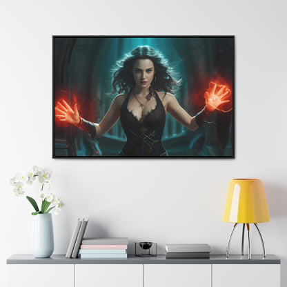 Sorceress of the Crimson Flame - Gallery Canvas Wraps, Horizontal Frame