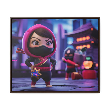 "Midnight Ninja Adventure" - Gallery Canvas Wraps, Horizontal Frame