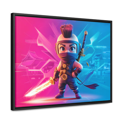 Neon Ninja Showdown - Gallery Canvas Wraps, Horizontal Frame
