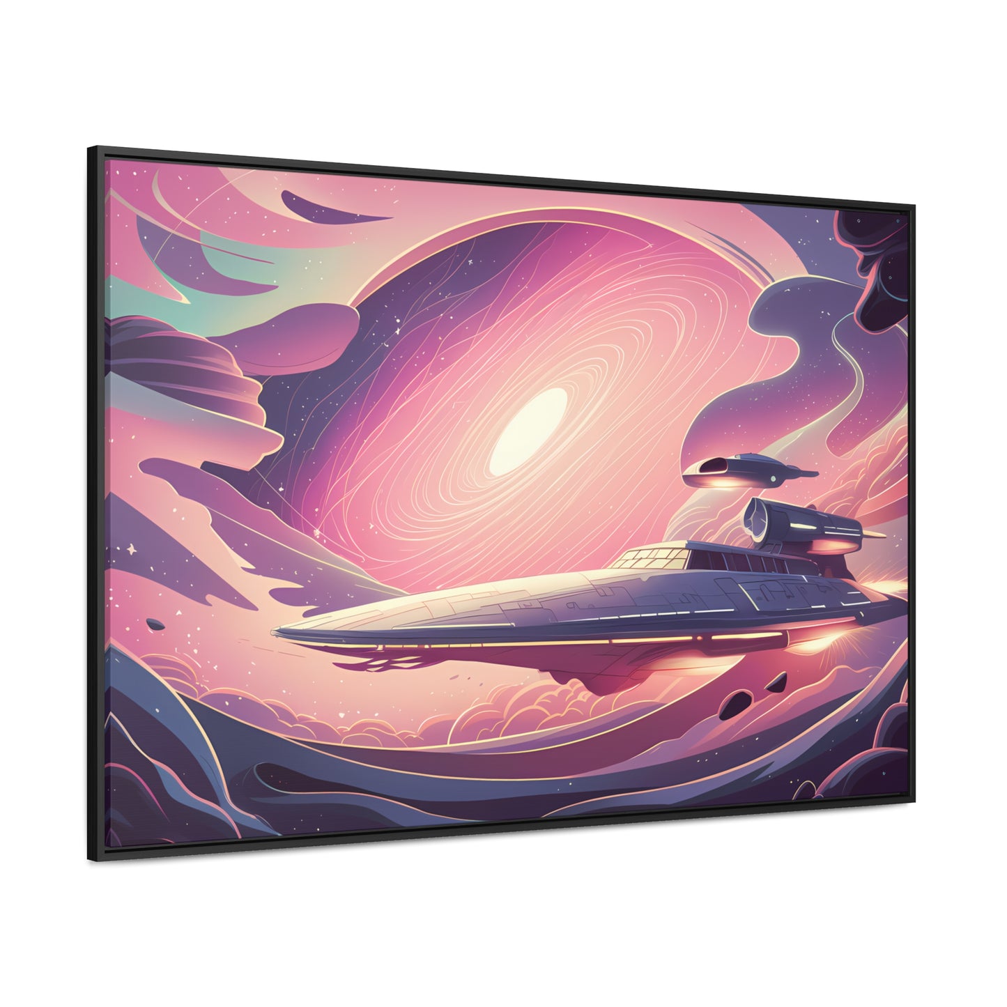 Voyage Through the Cosmic Vortex - Gallery Canvas Wraps, Horizontal Frame