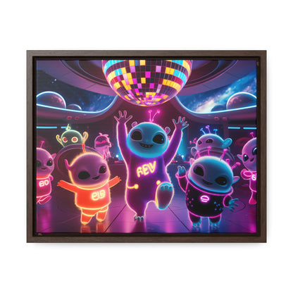 Intergalactic Neon Dance Party - Gallery Canvas Wraps, Horizontal Frame